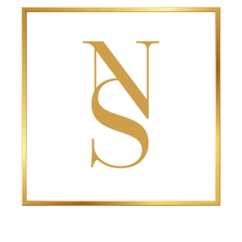 NS-Studio - Original-Logo in Schwarz und Gold